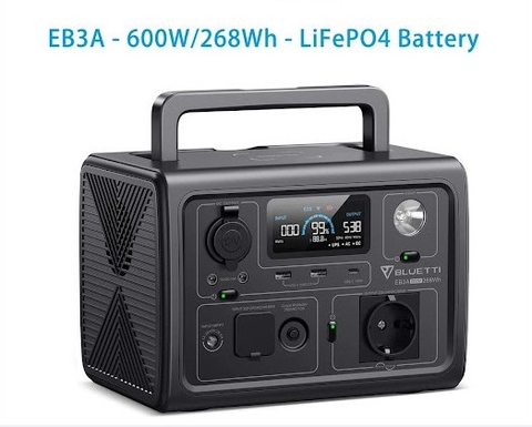 TRẠM SẠC PIN DI ĐỘNG BLUETTI EB3A