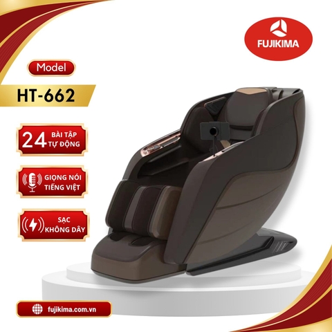 Ghế massage Fujikima HT-662 6D bi di động xoay chân điều khiển giọng nói
