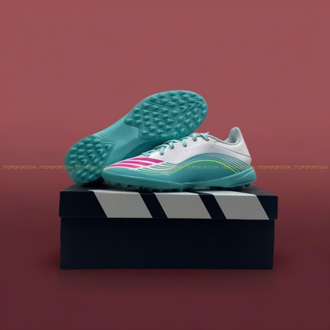 Adidas F50 League TF Messi -  White/Lucid Pink/Flash Aqua JQ0937