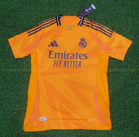 Adidas Real Madrid 24/25 Away Authentic Jersey - Orange IZ1642