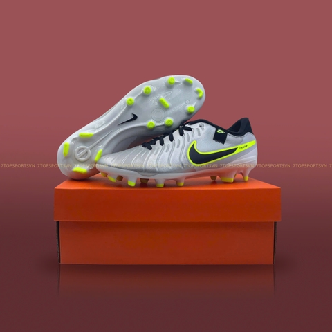 Nike Tiempo Legend 10 Academy FG/MG - Metallic Silver/Volt/Black DV4337 001