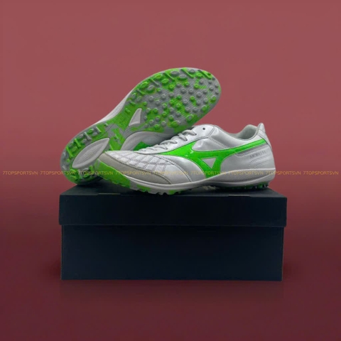 Mizuno Morelia Sala Japan TF - White Pearl/Neon Green Q1GB251137