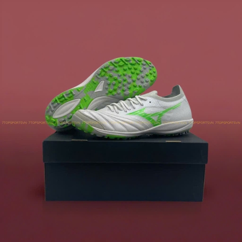 Mizuno Morelia Neo Sala Beta Japan TF - White Pearl/Neon Green Q1GB251037