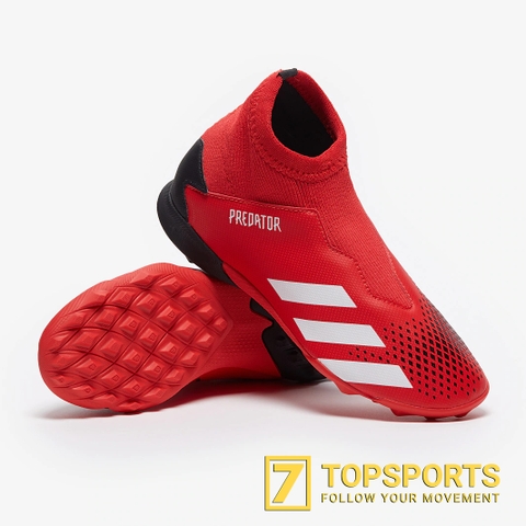 Adidas Predator 20.3 Laceless TF Kids - Red/Cloud White/Core Black EF1949