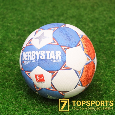 Bóng Derbystar Bundesliga Official Match Ball 21/22 - White/Blue/Orange 3915900050