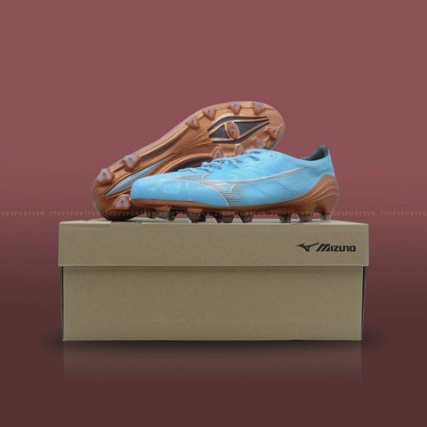 Mizuno Alpha Elite FG - Blue Curacao/Snow White/Red Brown Satin P1GA236225