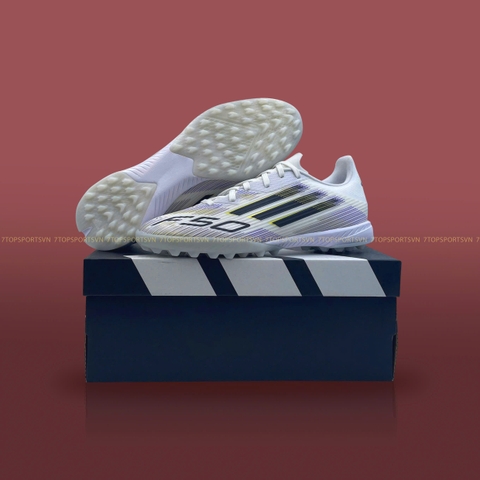 Adidas F50 League TF 'Road to Glory' - Cloud White/Core Black/Gold Metallic JH7726