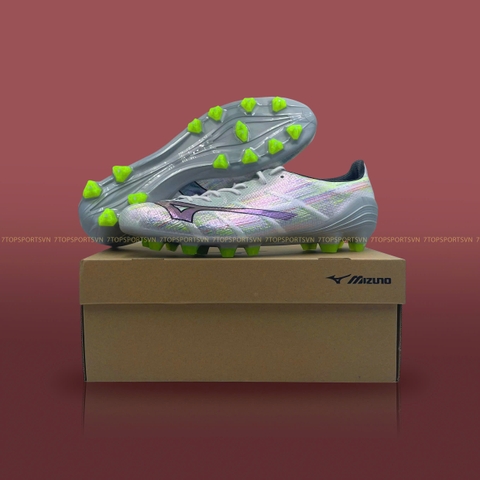 Mizuno Alpha II Pro FG/AG 'Frontier Pack' - White/Silver Iridescent/Black P1GA256409