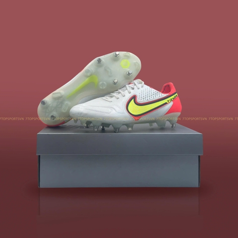 Nike Tiempo Legend 9 Elite SG Pro - White/Bright Crimson/Volt DB0822 176