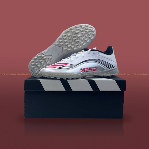 Adidas F50 Messi League Kids TF 'Prestig10 Pack' - White/Red/Silver JP7456