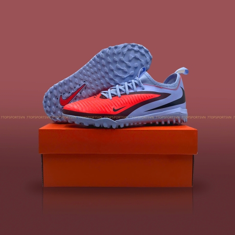 Nike Jr. Phantom 6 Low Academy Kids TF - Royal Tint/Black/Bright Crimson HQ2038 400