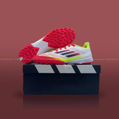 Adidas F50 League TF Kids - Cloud White/Core Black/Solar Yellow IE3753