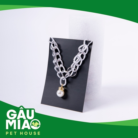 Vòng cổ Bạc Mặt ngọc