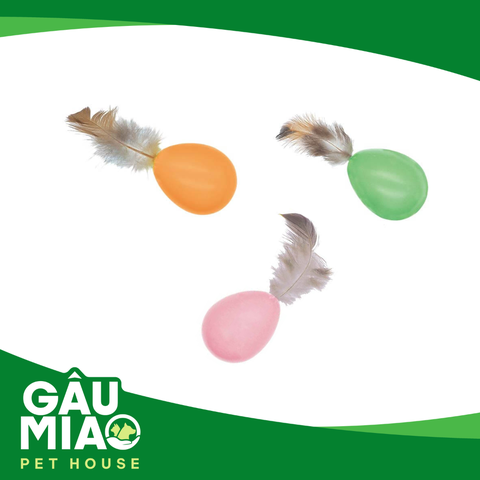 CattyMan-Đồ chơi Trứng lông gà cho mèo (set 2 trứng)