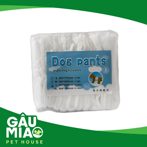 Tã dán Dog pants cho chó mèo đực (túi 12 miếng)