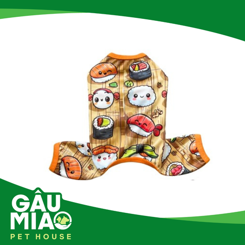 Áo liền quần hoạ tiết cho thú cưng