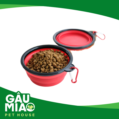 Chén ăn du lịch gấp gọn, có móc treo 13*5cm