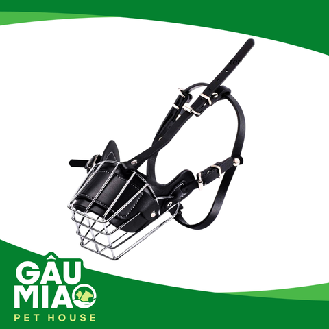 Rọ mõm thép không gỉ lót da