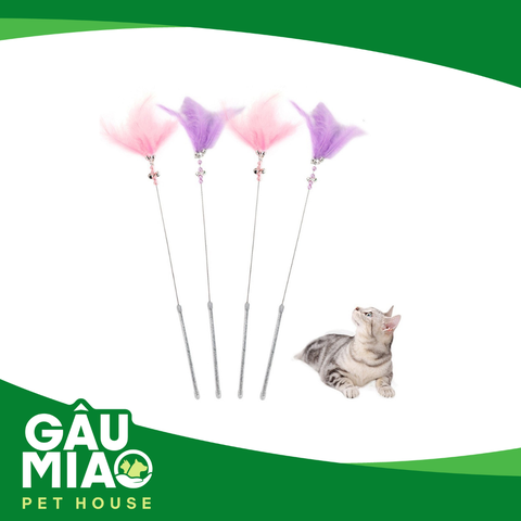 Cần câu cán nhựa cho mèo