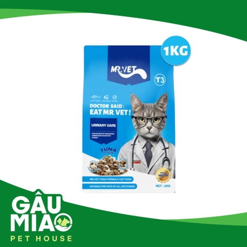 Mr.Vet T3-Thức ăn hạt cho mèo-Cá ngừ-1kg