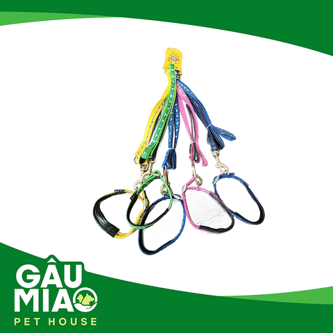 Bộ dắt+vòng cổ đệm HK Meow