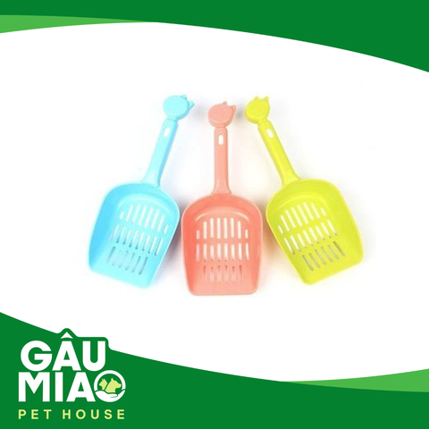 Xẻng nhựa hốt phân tay cầm mèo