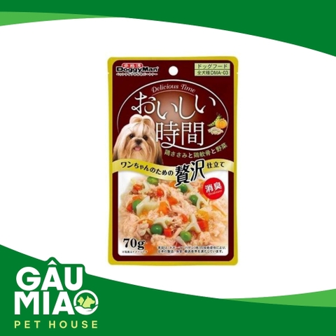 DoggyMan Z0166 Thịt gà, sụn gà và rau củ cho chó - 70g