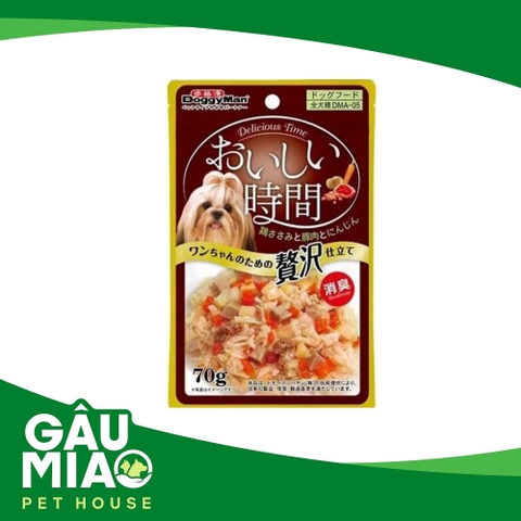 DoggyMan Z0168 Thịt gà, thịt heo và rau củ cho chó - 70g