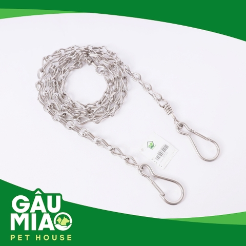 Xích móc inox 2 móc dài 2m
