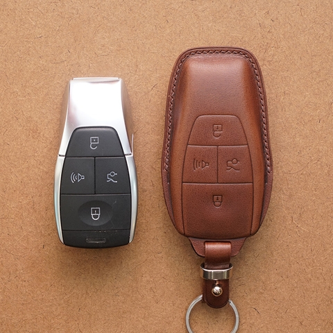 Bao da chìa khóa ô tô BAIC Beijing X7, U5 Plus - Dòng da bò Vachetta