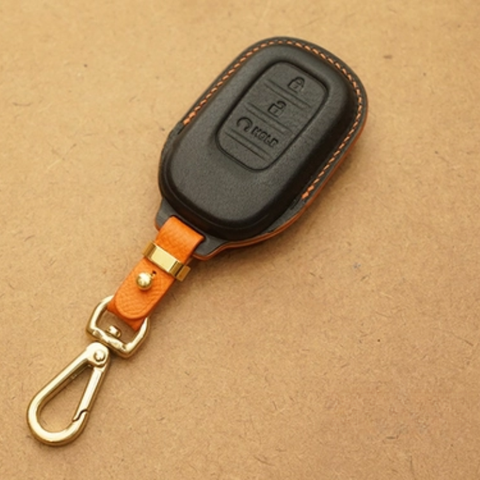 Bao da chìa khóa ô tô Honda - M2 - 3 nút - Dòng da Vachetta mix màu