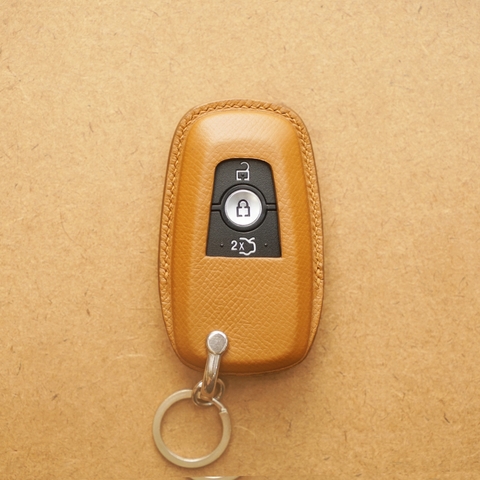 Bao da chìa khoá ô tô Ford Everest, Ranger, Eco Sport - Dòng da bê Epsom