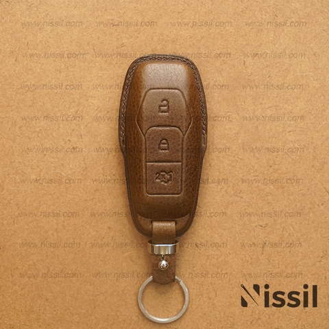 Bao da chìa khóa ô tô Ford Explorer - 3 nút - Dòng da Vachetta
