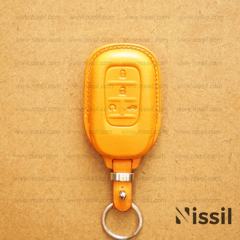 Bao da chìa khoá ô tô Honda - M2  - 4 nút - Dòng da bò Vachetta