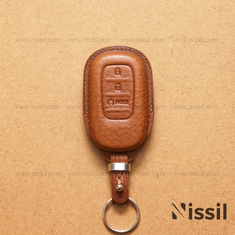 Bao da chìa khoá ô tô Honda - M2 - 3 nút - Dòng da Vachetta