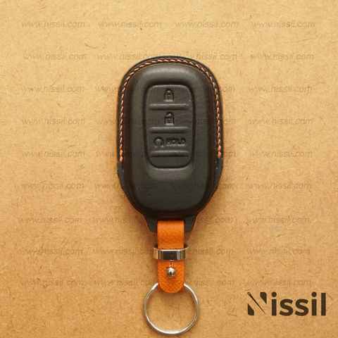 Bao da chìa khóa ô tô Honda - M2 - 3 nút - Dòng da Vachetta mix màu