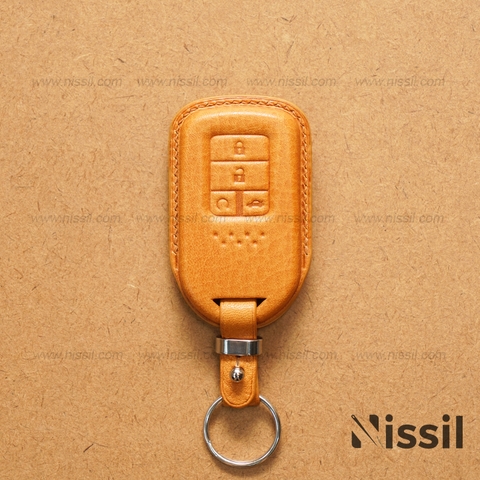 Bao da chìa khóa ô tô Honda - 4 nút - Dòng da Vachetta