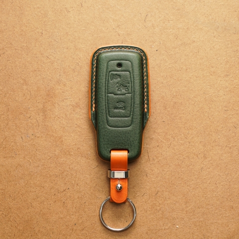 Bao da chìa khoá xe máy Honda SH, SH Mode, Lead, Vison, Cub -2 nút - Dòng da bò Vachetta mix màu