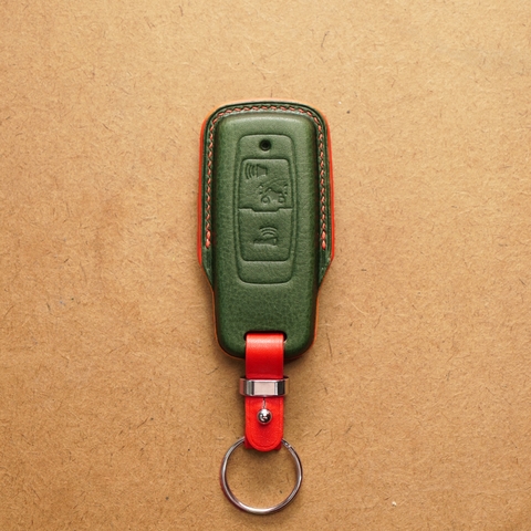 Bao da chìa khoá xe máy Honda SH, SH Mode, Lead, Vison, Cub -2 nút - Dòng da bò Vachetta mix màu