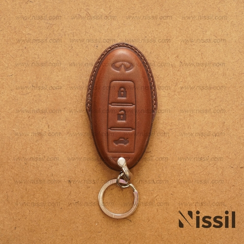 Bao da chìa khóa ô tô Infiniti - Dòng da Vachetta