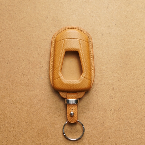 Bao da chìa khoá ô tô Isuzu - Dòng da bê Epsom