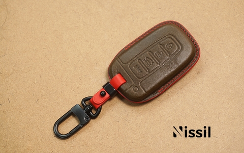 Bao da chìa khoá ô tô KIA 2011 Cerato, Sportage, Sorento - 4 nút - da bò Nappa mix màu