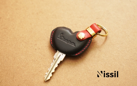 Bao da chìa khóa xe máy Vespa - Dòng da Vachetta mix