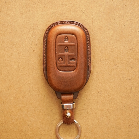 Bao da chìa khoá ô tô Honda - M2  - 4 nút - Dòng da bò Vachetta