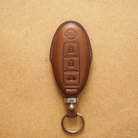 Bao da chìa khóa ô tô Nissan - Dòng da Vachetta