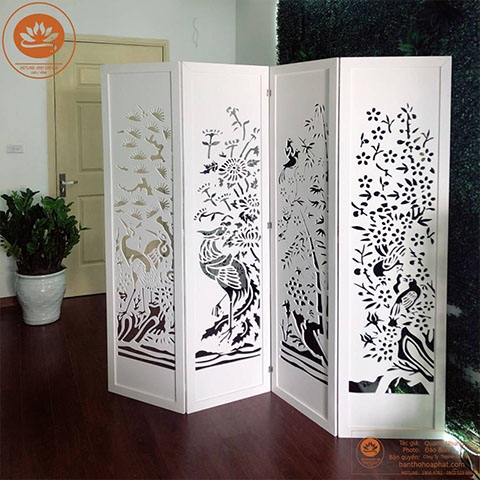 Bình Phong Đẹp BP 04 - Hoa Văn Đẹp Mắt - Giá Xưởng