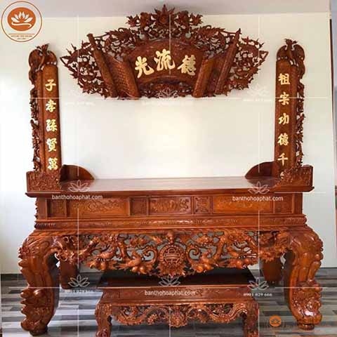 Sập Thờ Mai Điểu Gỗ Gụ - ST 01