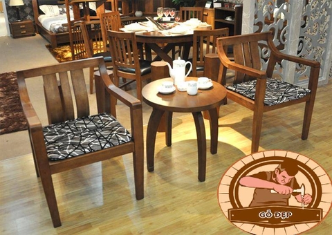 Bàn ghế phòng ngủ BG13 - Thiết Kế Tối Giản Gỗ Đẹp