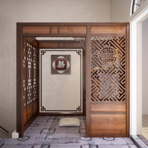 Phòng Thờ Nhà Liền Kề - Thiết Kế Đơn Giản Gỗ Đẹp