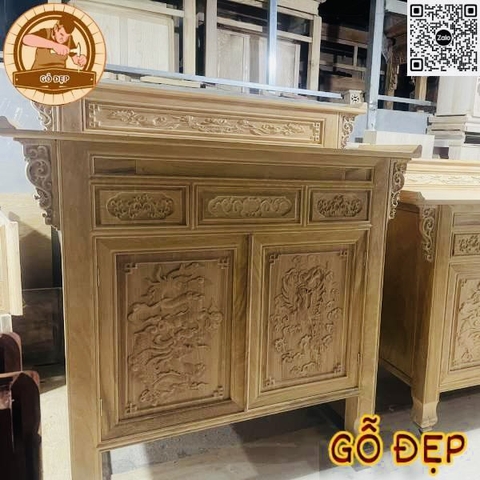 Tủ Thờ 2 Cấp Gỗ Gõ BT 66823 -Thờ Cúng Trang Trọng